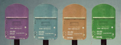 Photo of brightly coloured postbox